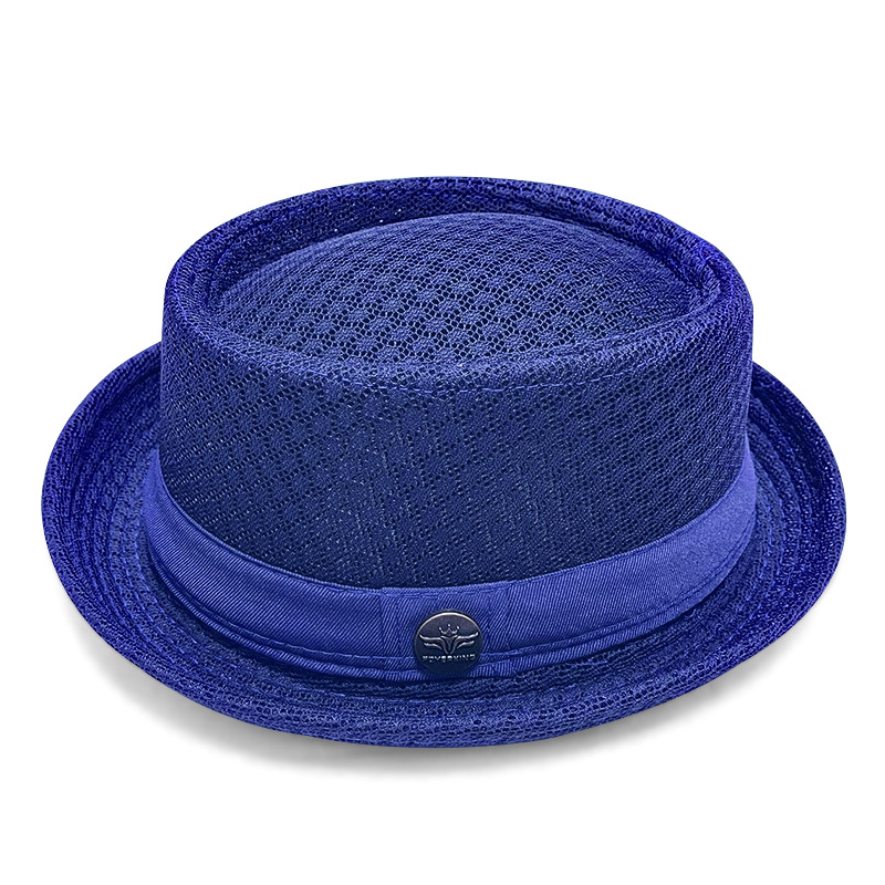 Pork Pie Hat Breathable Polyester Mesh Sweat Absorbing Band