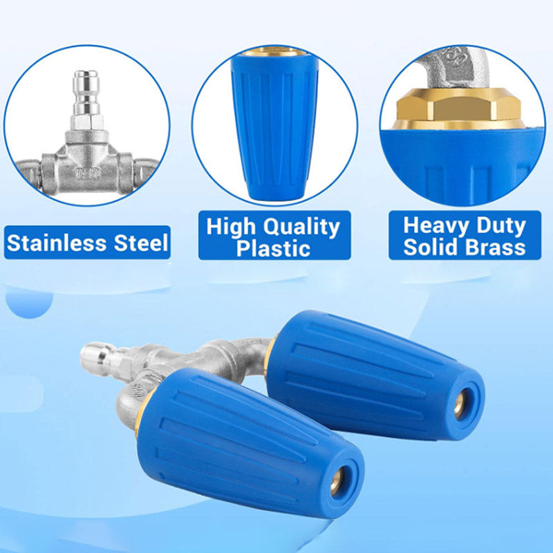 Pressure Washer Nozzle Dual Turbo Stainless Steel Quick Coupling