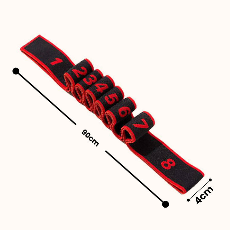 Resistance Band 8 Numbered Segments Polyester-Cotton Blend