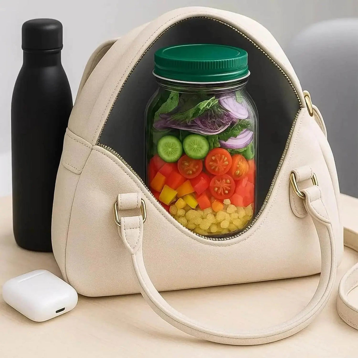 Salad Container Leak-Proof Screw Lid BPA-Free