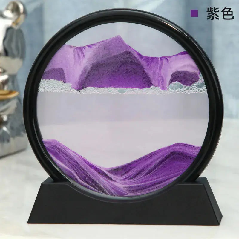 Sand Picture Glass Flowing Desk Decor