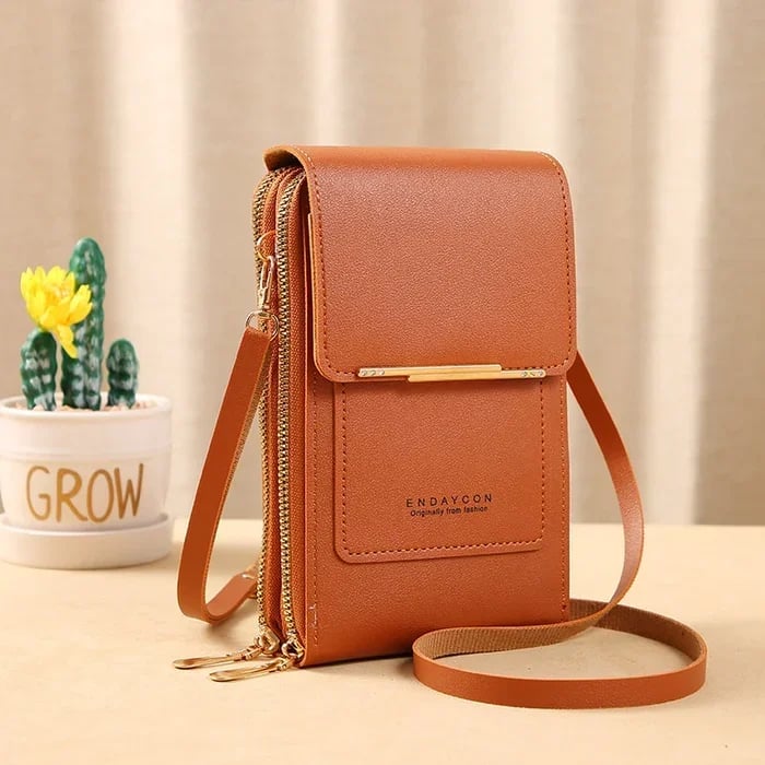 Smartphone Crossbody Bag Waterproof Touchscreen Window Anti-Theft & Card Pockets