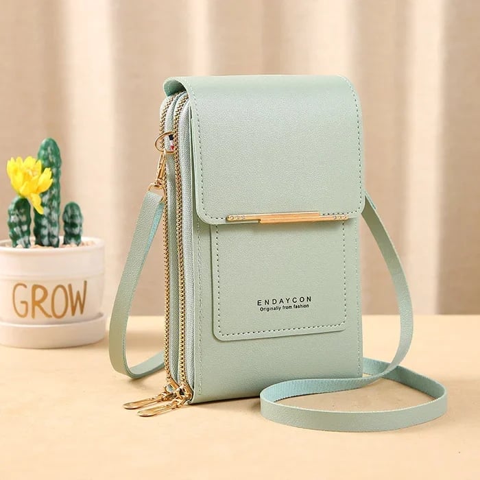 Smartphone Crossbody Bag Waterproof Touchscreen Window Anti-Theft & Card Pockets
