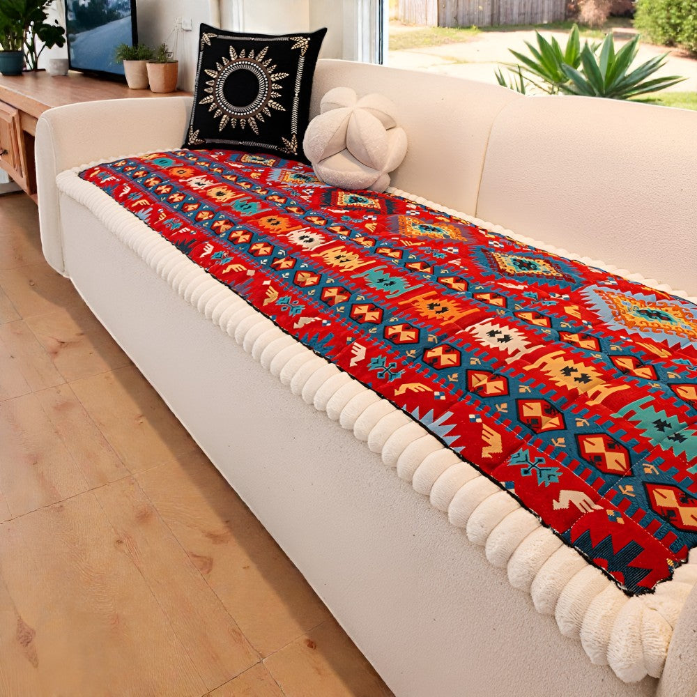 Sofa Cover Quilted Microfiber Blend Non-Slip Backing