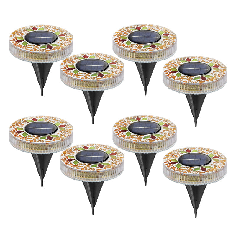 Solar Garden Lights Dusk-to-Dawn Mosaic Glass