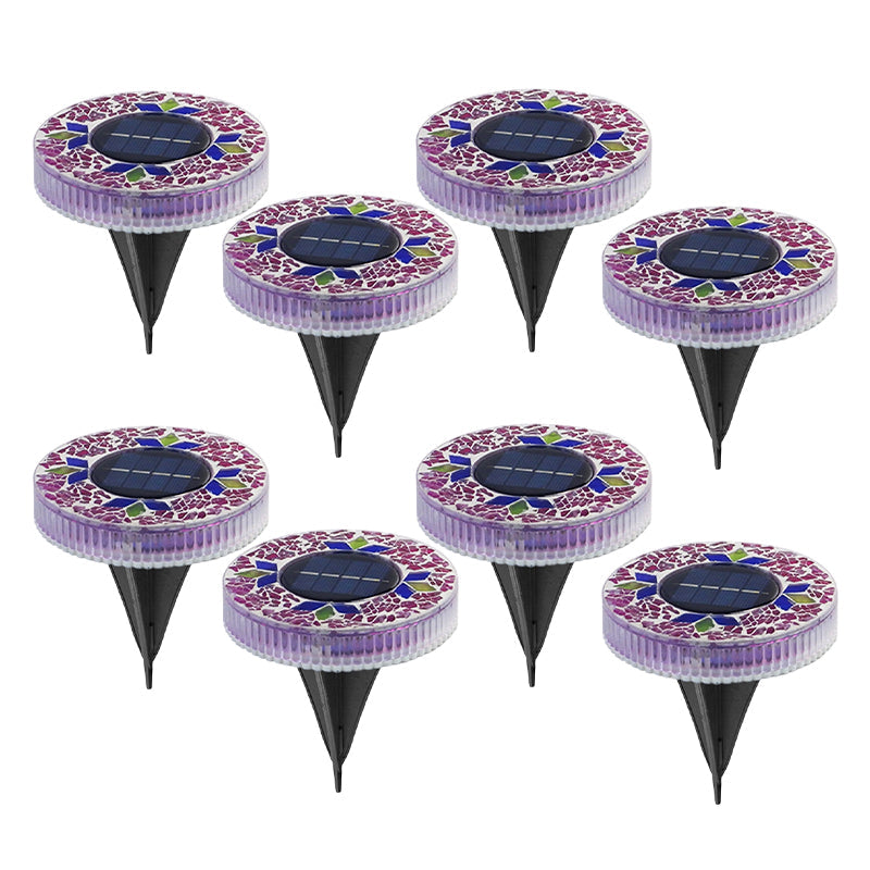 Solar Garden Lights Dusk-to-Dawn Mosaic Glass
