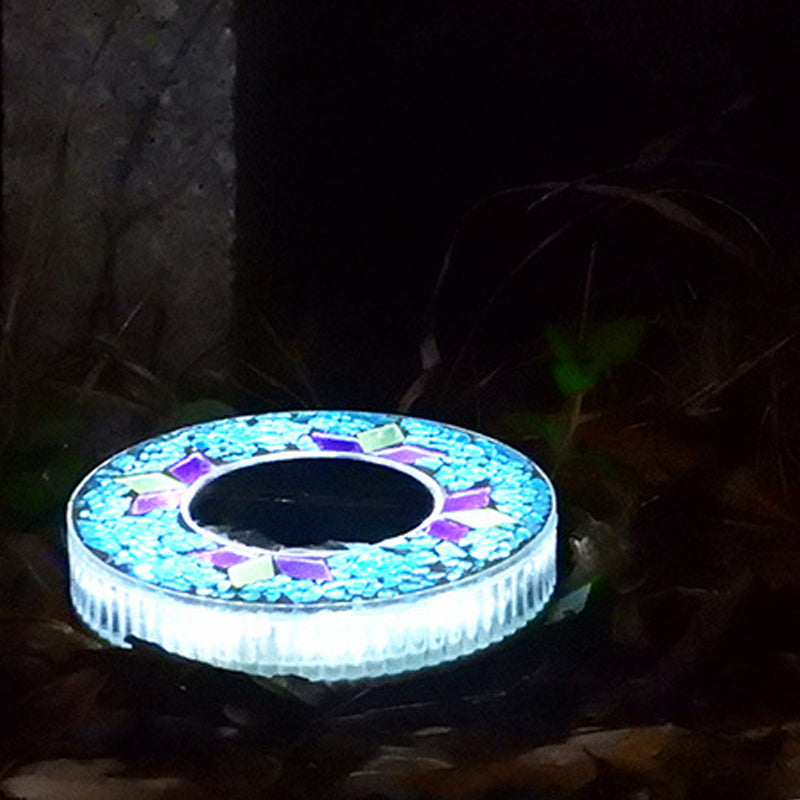 Solar Garden Lights Dusk-to-Dawn Mosaic Glass