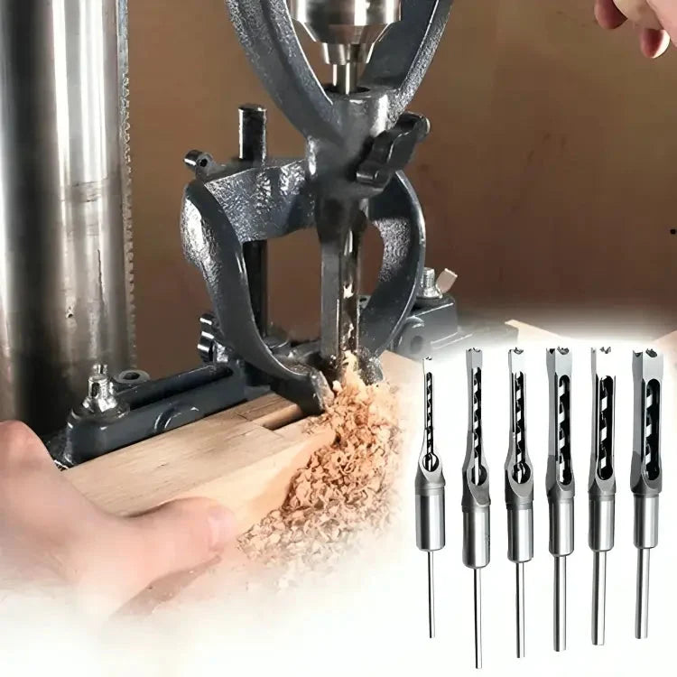 Square Tenon Drill Bit Set CNC-Milled Carbon Steel