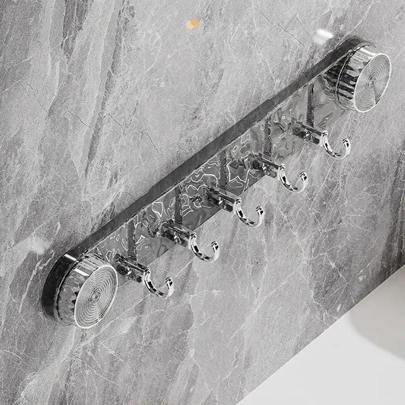 Suction Cup Hook Rack Five Hooks Drill-Free Mounting