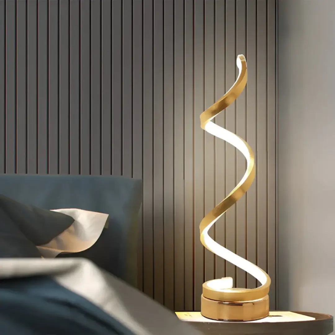 Table Lamp Spiral LED Glare-Free Stepless Dimmer