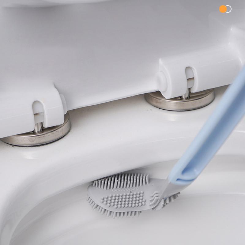 Toilet Brush Triangular TPR Bristles Drill-Free Mount