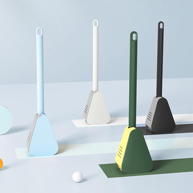 Toilet Brush Triangular TPR Bristles Drill-Free Mount