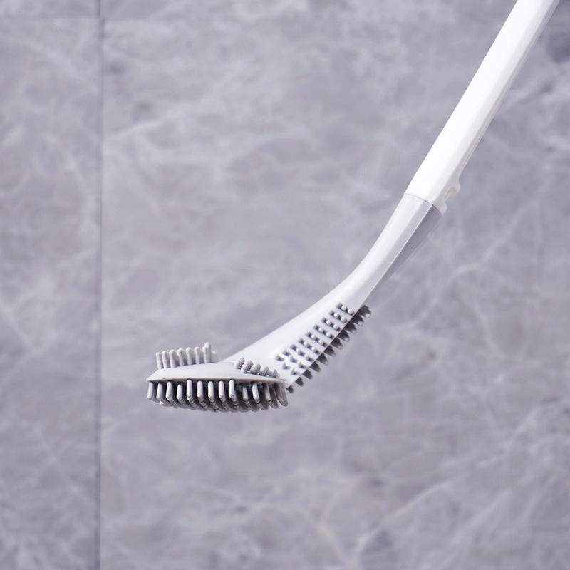 Toilet Brush Triangular TPR Bristles Drill-Free Mount
