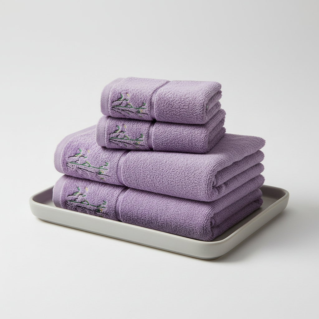 Towel Set Bamboo Fiber Antibacterial & Ultra-Absorbent