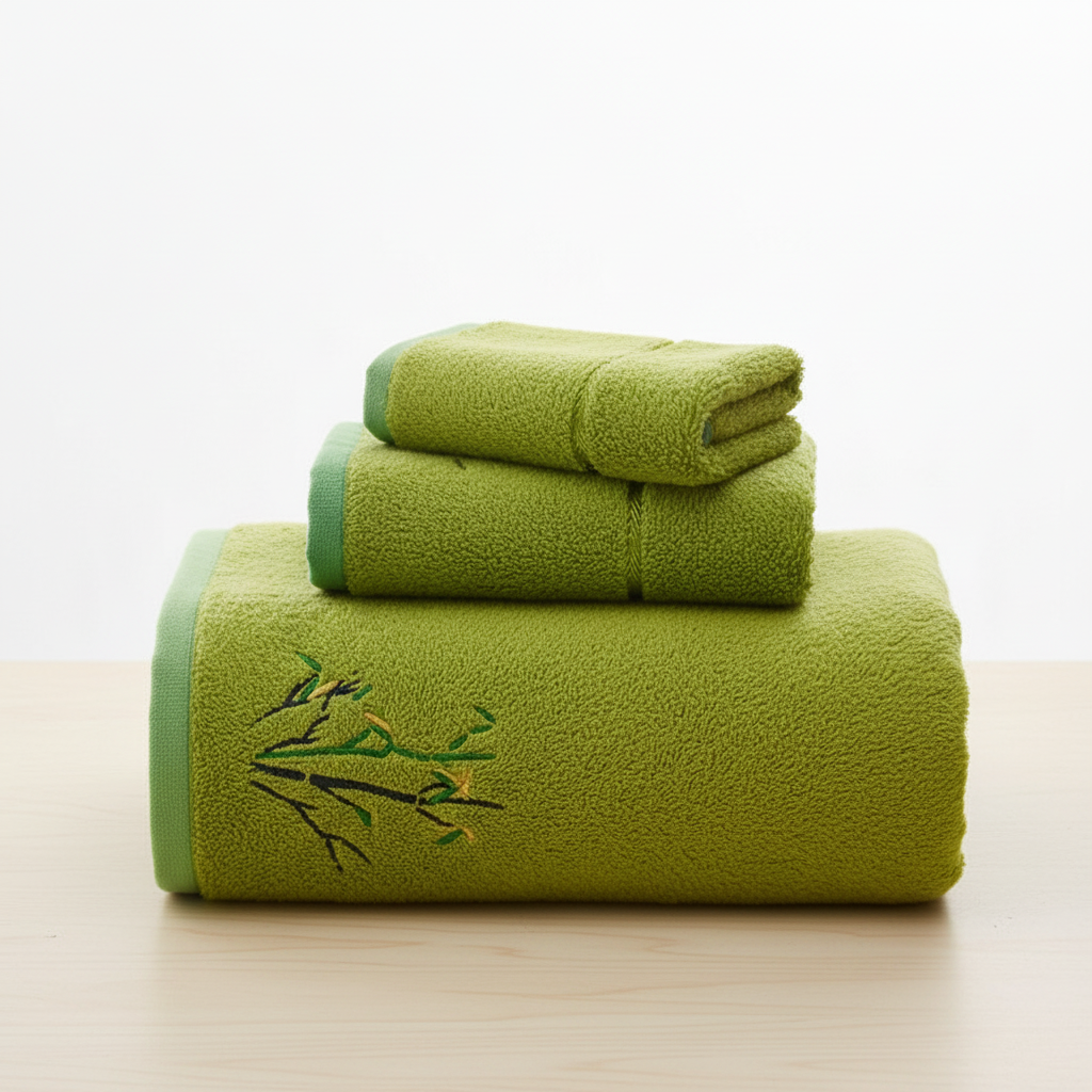 Towel Set Bamboo Fiber Antibacterial & Ultra-Absorbent