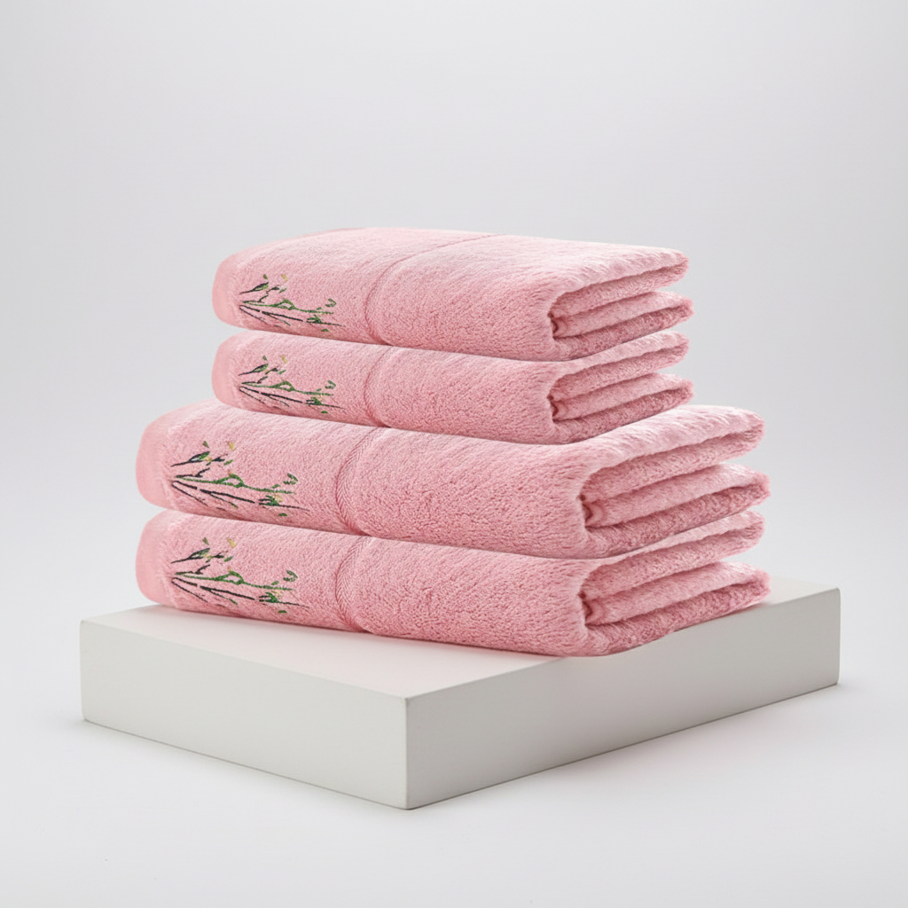 Towel Set Bamboo Fiber Antibacterial & Ultra-Absorbent