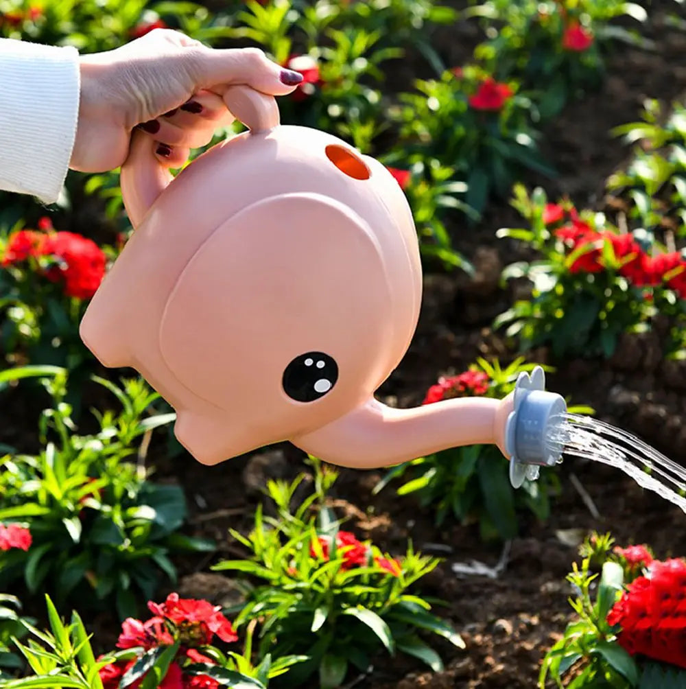 Watering Can Elephant-Shaped Detachable Spray Head 1.5L