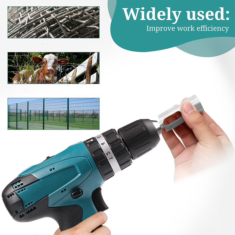 Wire Tensioner Drill Attachment Hardened Steel 9-Gauge