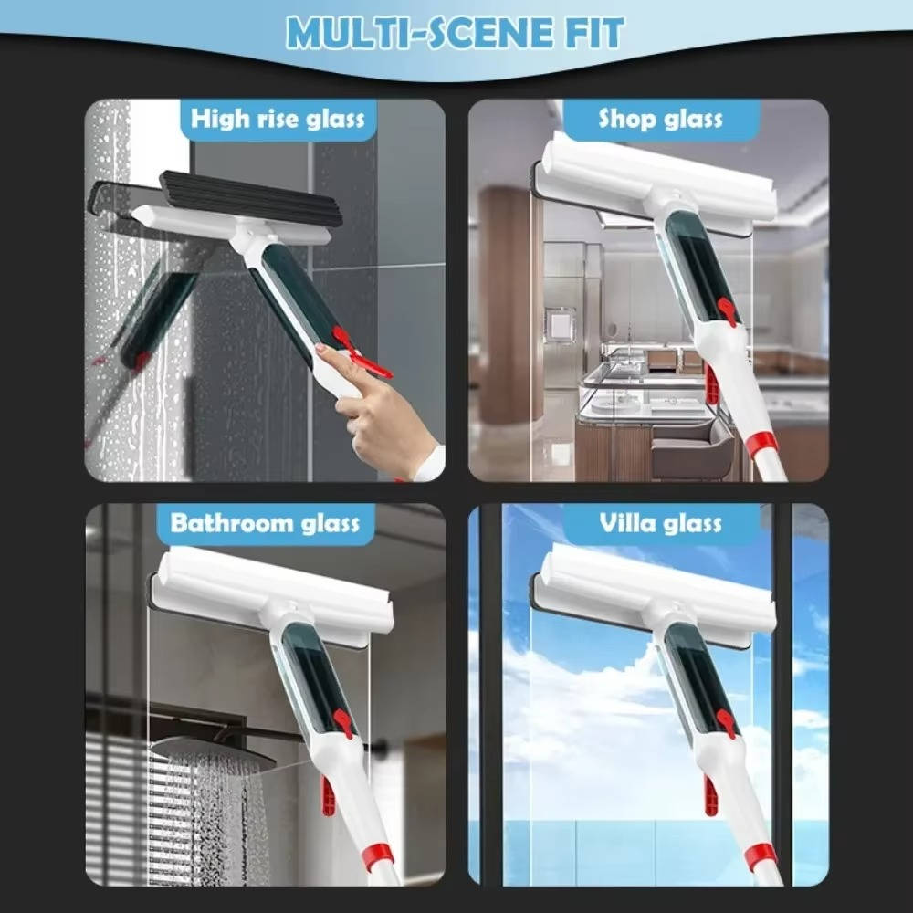 High-Reach Window Cleaning Tool with Comfort Grip