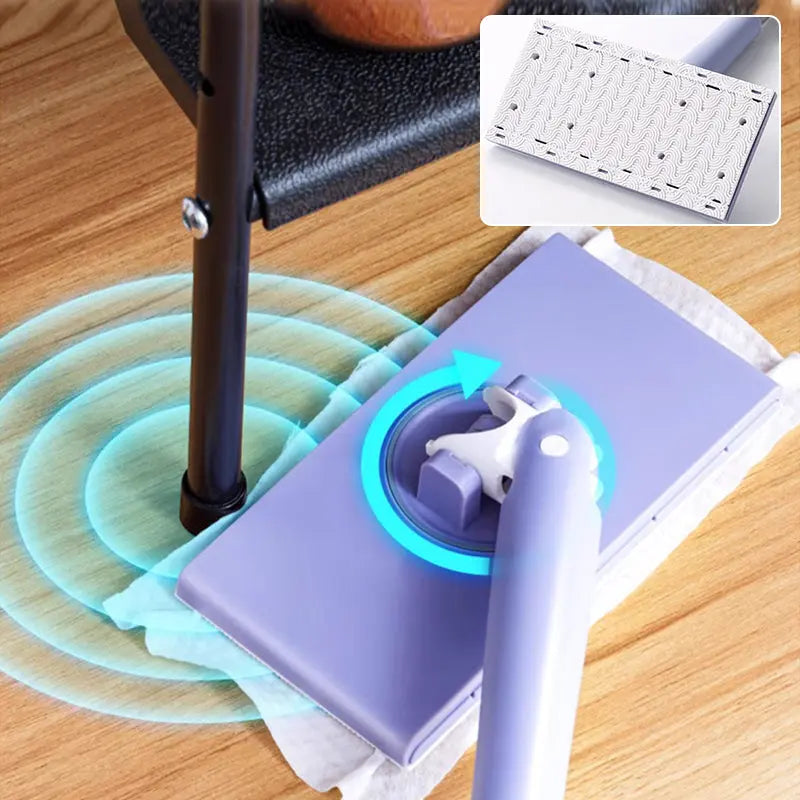 Effortless Cleaning Mop – No Bending Required, Wet Wipe Ready