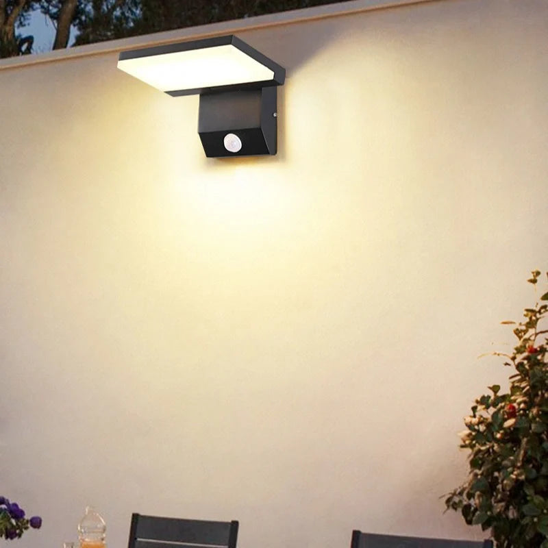Smart Motion-Activated Outdoor Wall Light, 18W, Waterproof Design