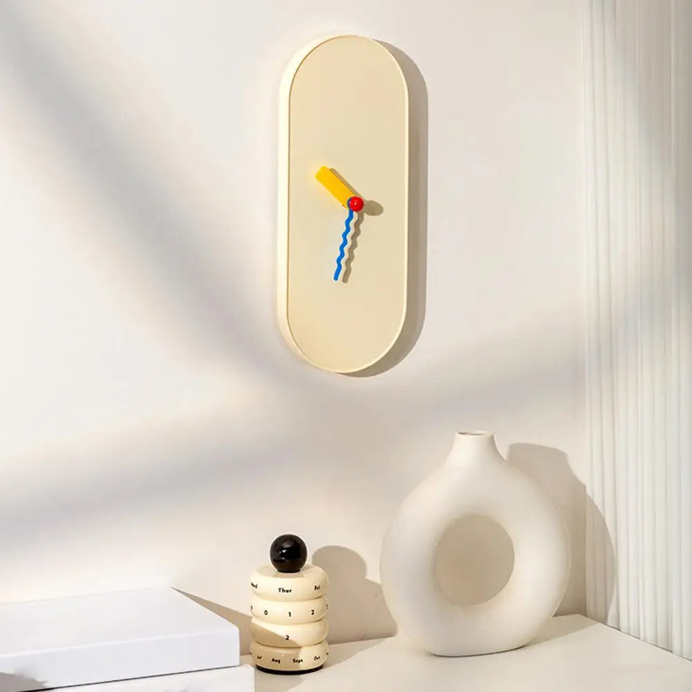 Charming Oval Wall Timepiece with Whisper-Quiet Movement