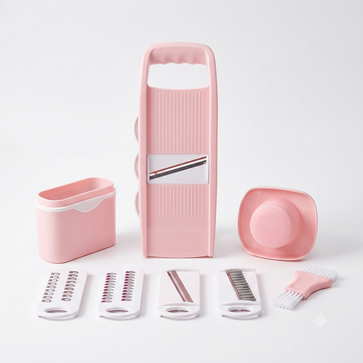 Versatile Vegetable Slicer Set with 6 Stainless Steel Blades