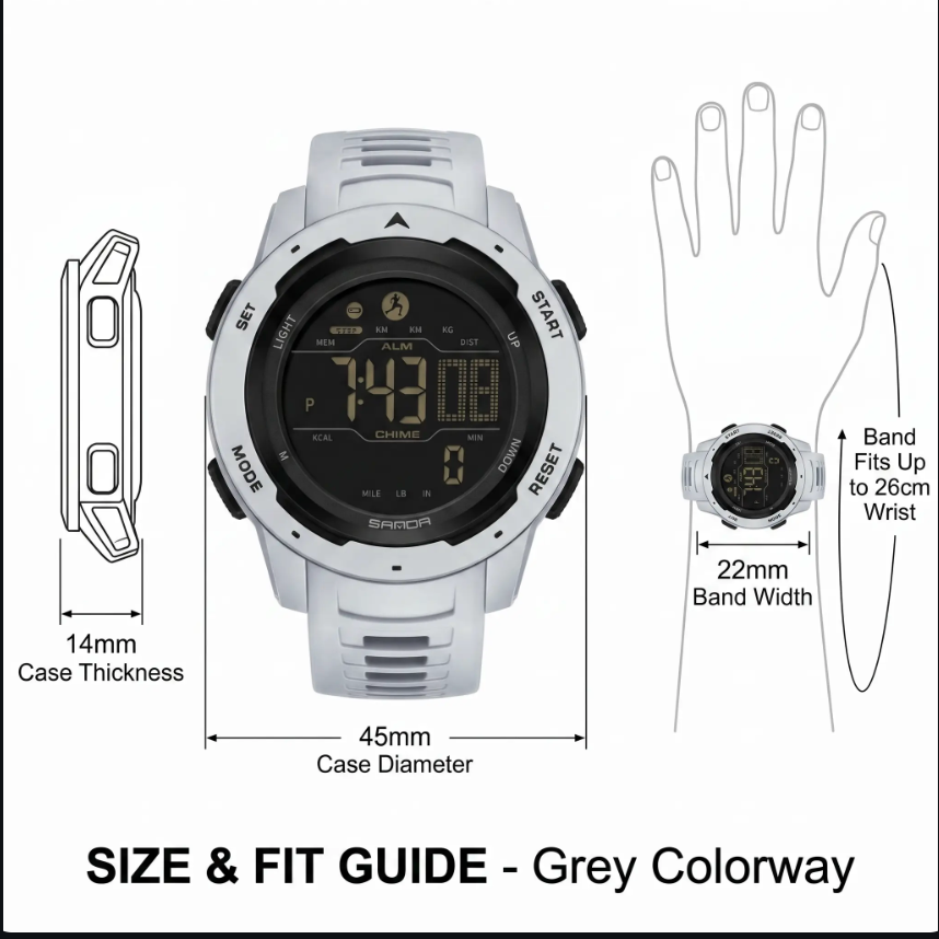 ActiveTracker Pro | Waterproof Digital Fitness Watch
