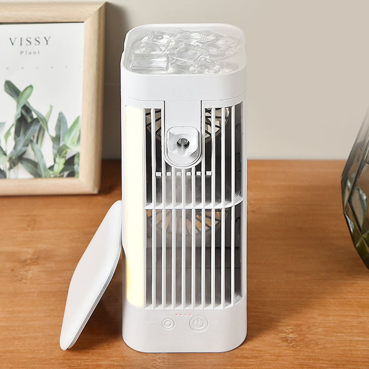 Compact USB Cooling Mist Fan with Night Light