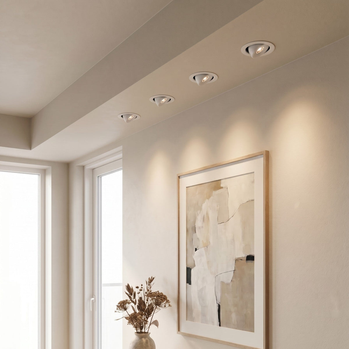 Versatile Recessed LED Spotlight with Adjustable Gimbal