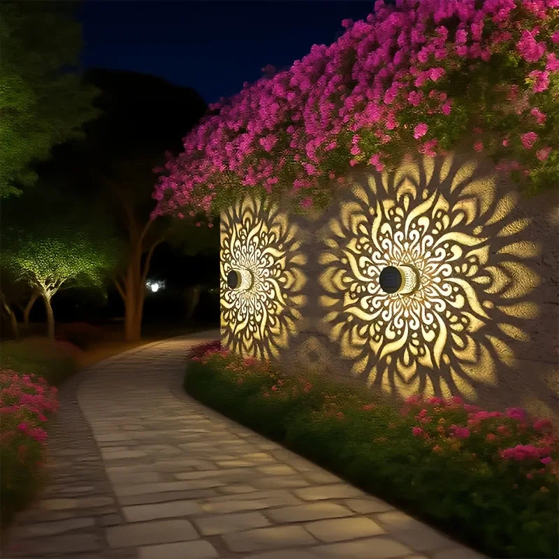 Solar Garden Lantern – Elegant Shadow Design & All-Weather Durability
