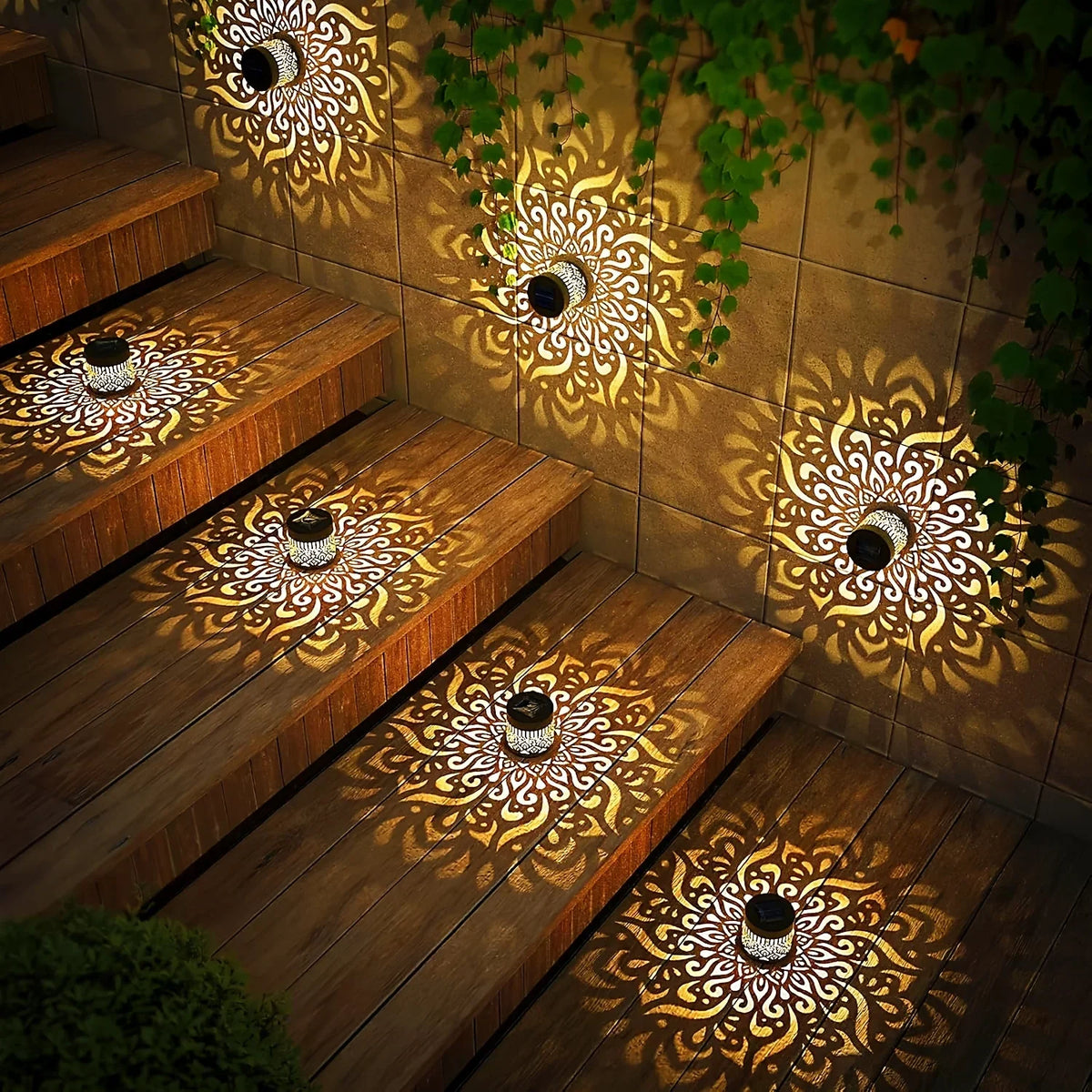 Solar Garden Lantern – Elegant Shadow Design & All-Weather Durability