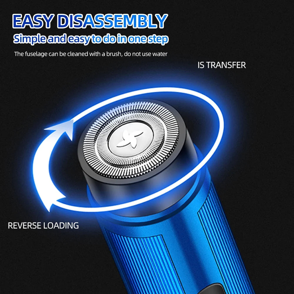 SwiftShave Compact Rechargeable Electric Razor for Men