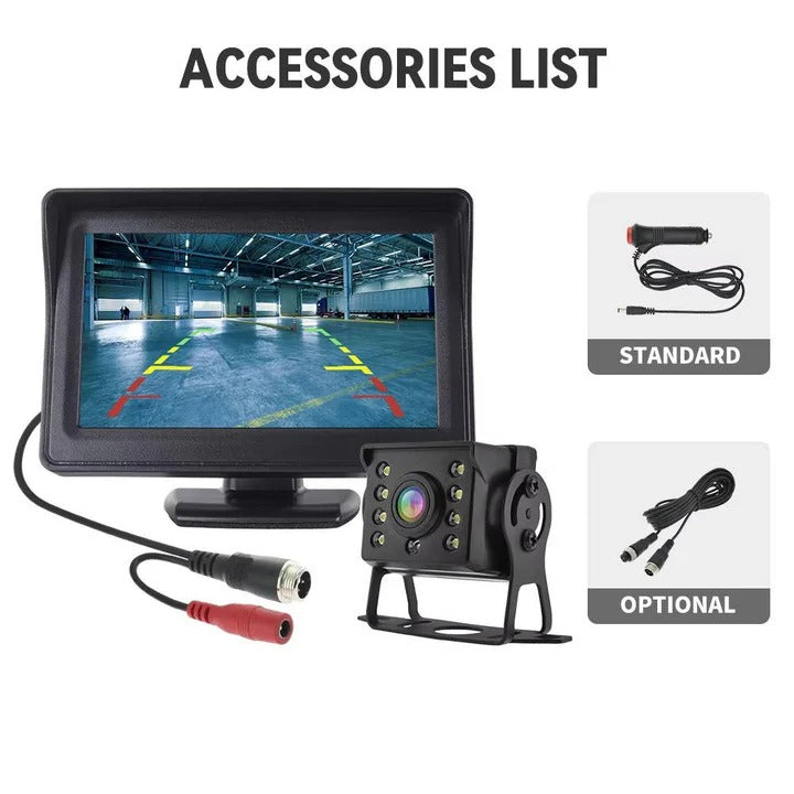 Advanced Wireless Backup Camera with 4.3-Inch Display | 170-Degree View for Safe Parking