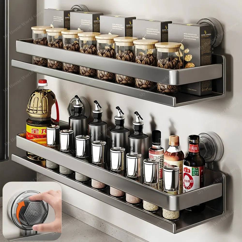 Smart Spice Rack | Adjustable Wall-Mounted Organizer for Easy Access