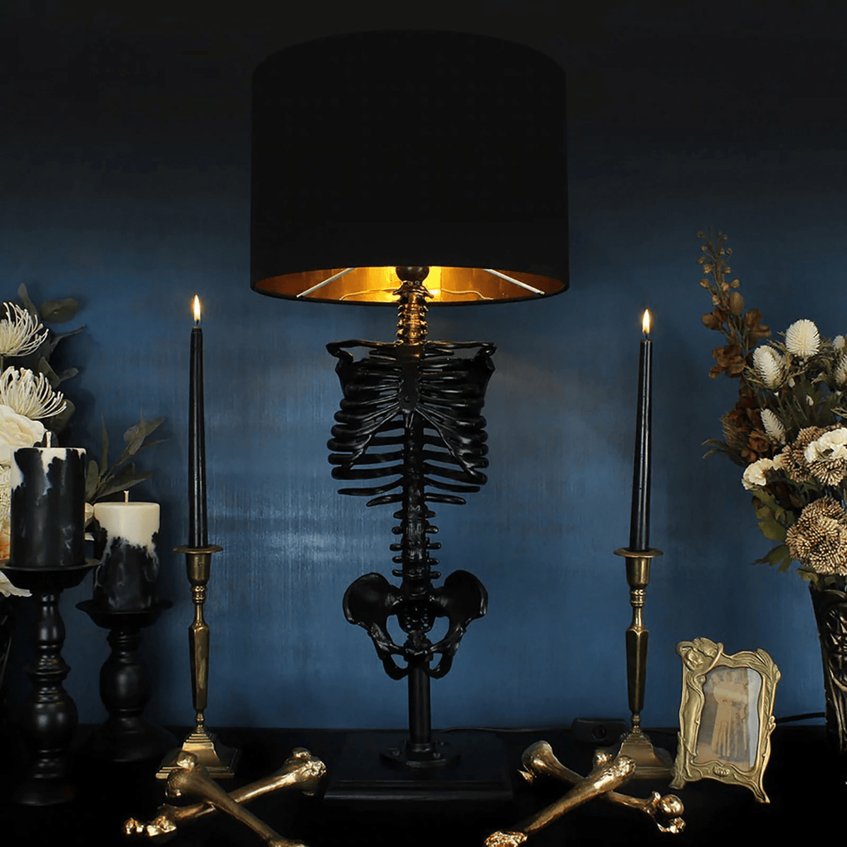 Gothic Accent Lamp with Unique Statement Design