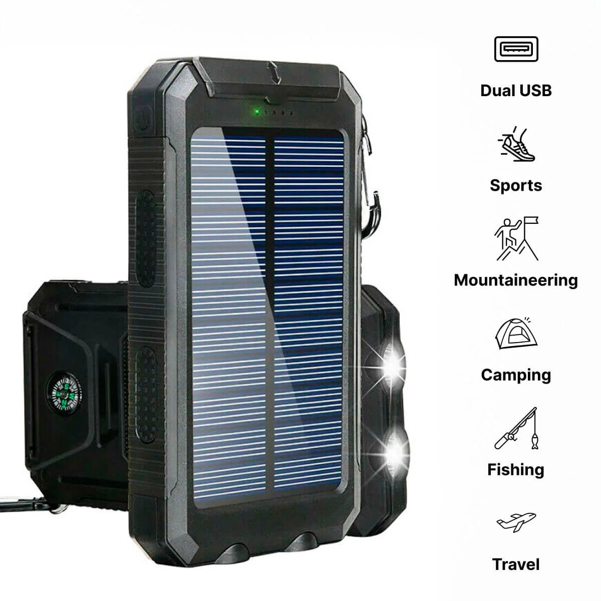 EcoCharge Waterproof Solar Power Bank