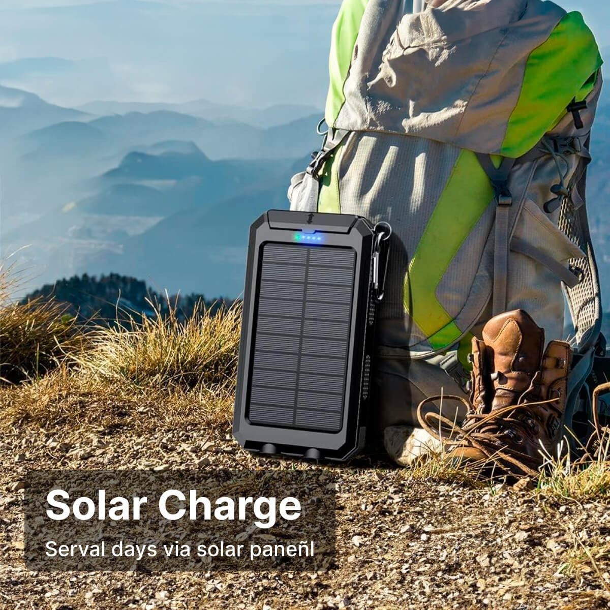 EcoCharge Waterproof Solar Power Bank