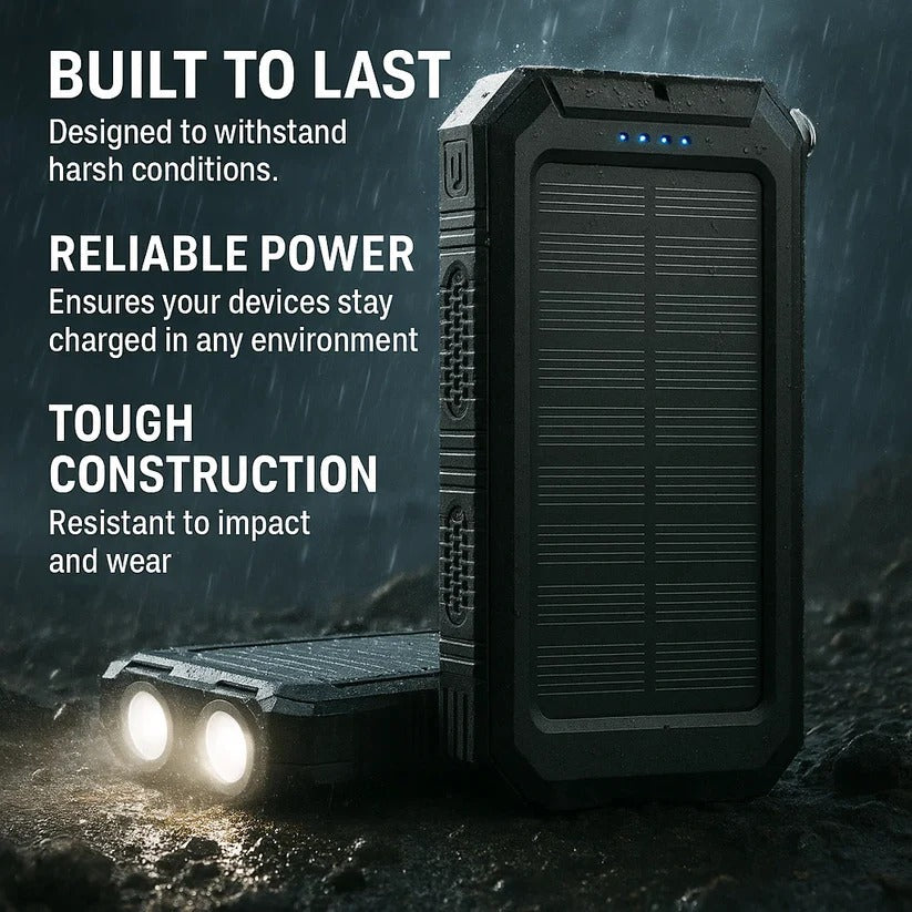 Ultimate 500000mAh Waterproof Solar Power Bank with Dual USB