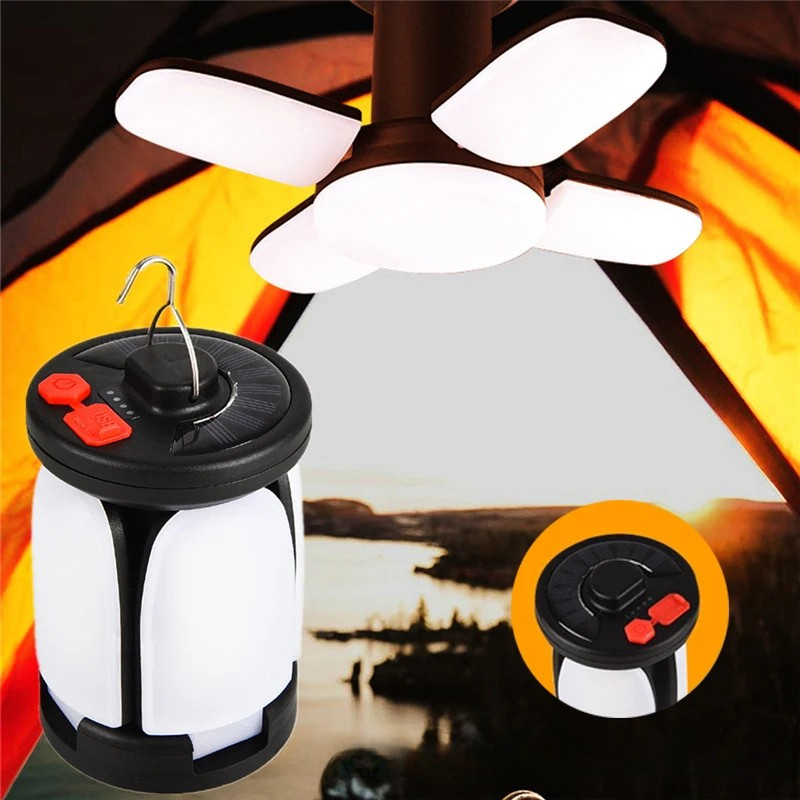 Portable Solar-Powered Folding Camping Light