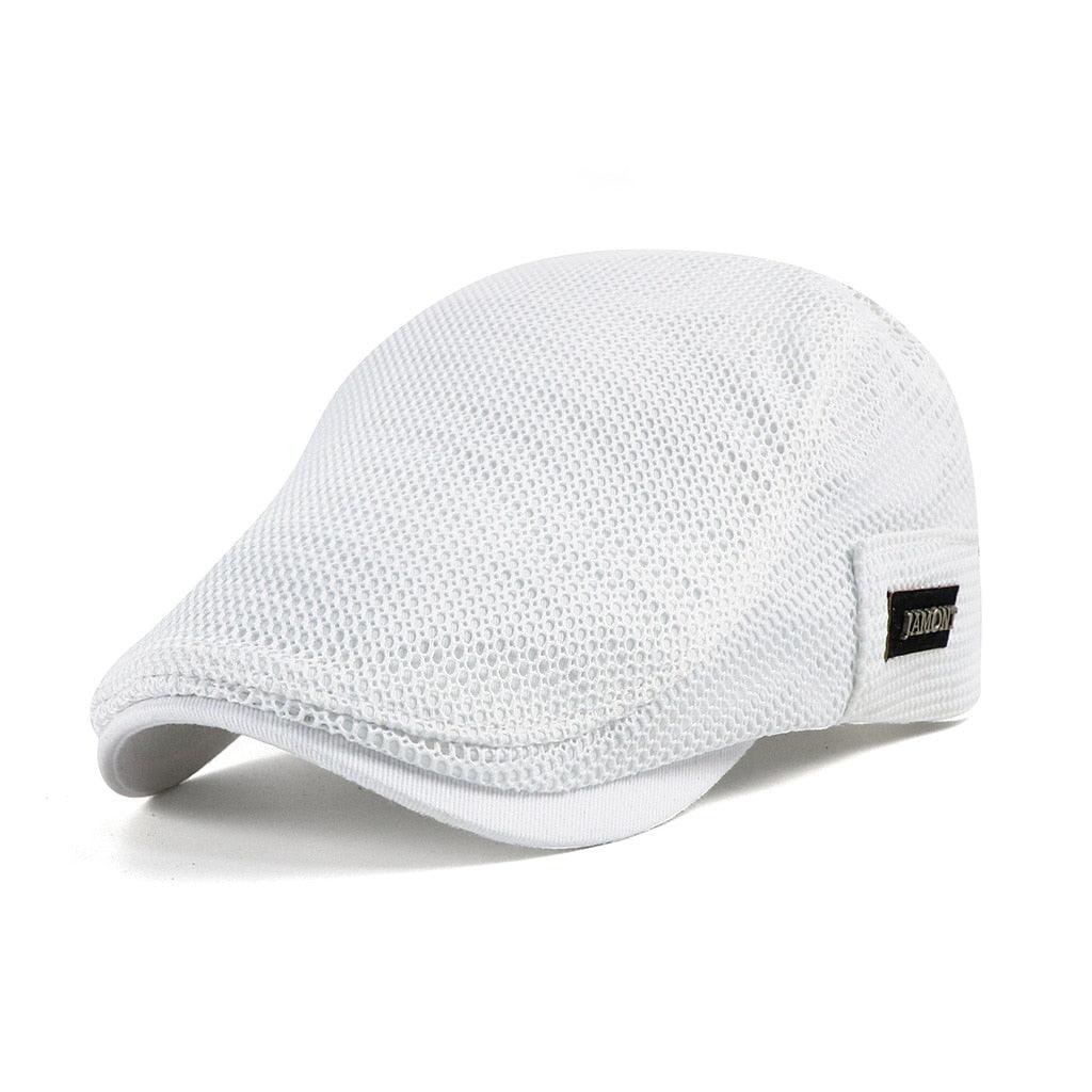 Men's Breathable Flat Cap with Airflow Design - Stylish & Adjustable