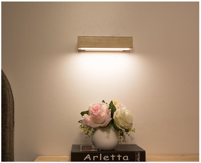 Rotating Twilight Pivot Wall Lamp – Wooden LED Light