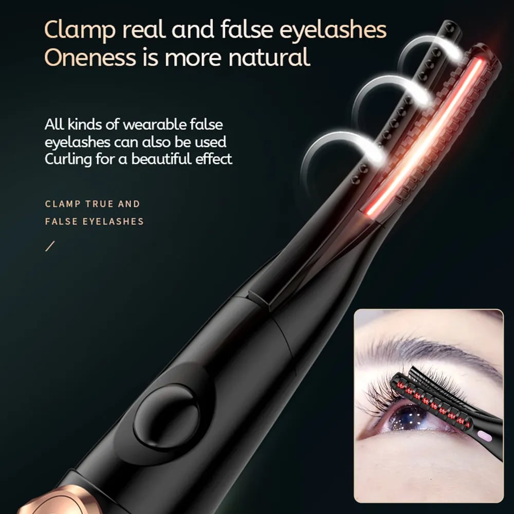 Portable Rechargeable Eyelash Curler with Adjustable Heat