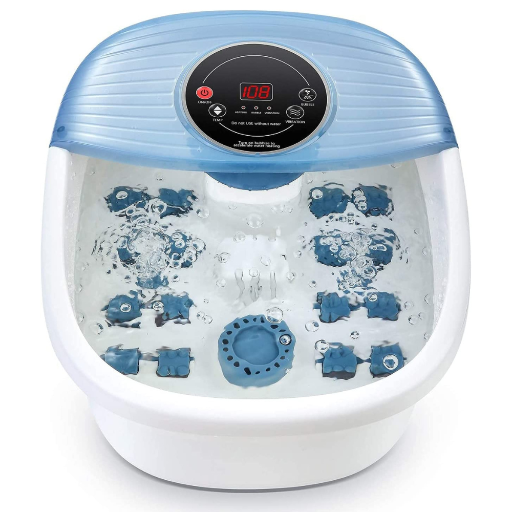 Soothing Heated Foot Spa with Bubble Therapy and Massage