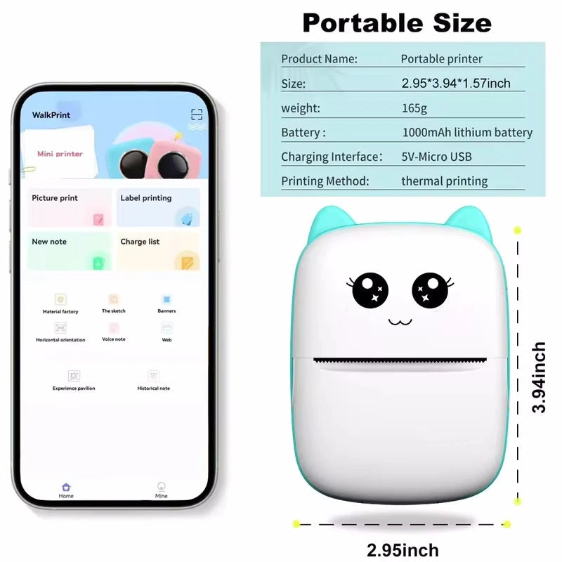 Portable Bluetooth Thermal Label Printer for Efficient Printing