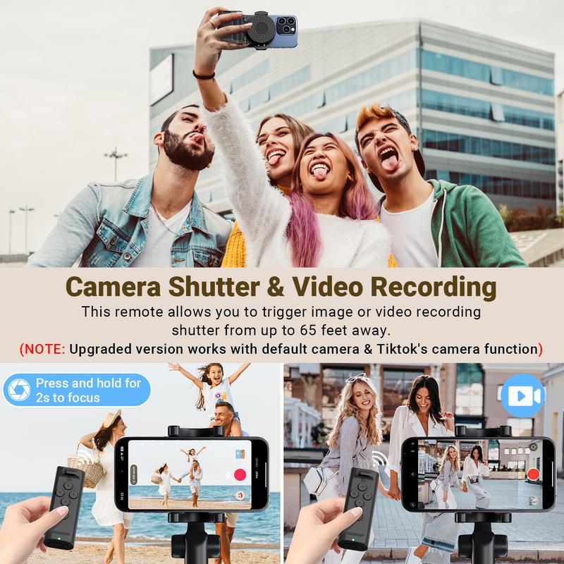 ErgoSnap: Bluetooth Remote Smartphone Stabilizer with 180° Rotation