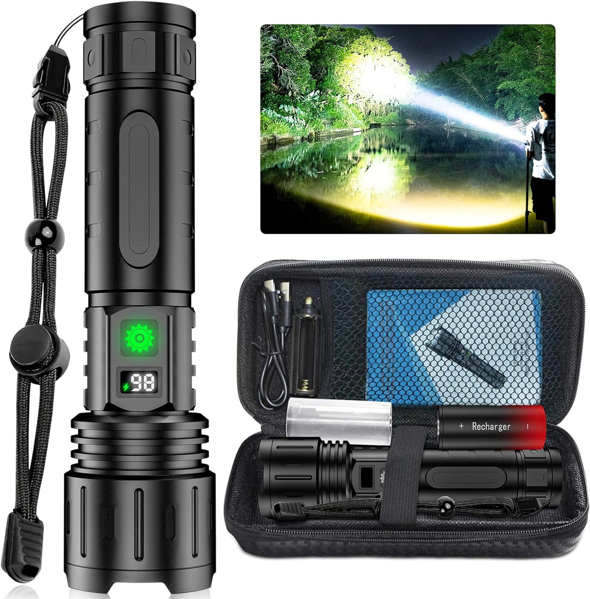 Ultra-Powerful Tactical Light with Power Bank Feature