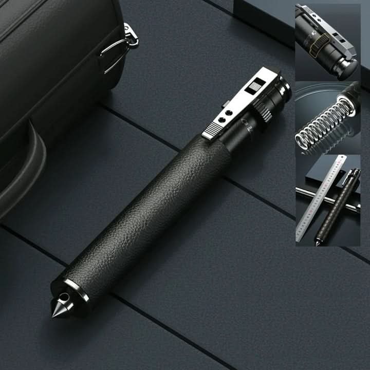 Compact Safety Walking Cane with Quick-Deploy Functionality
