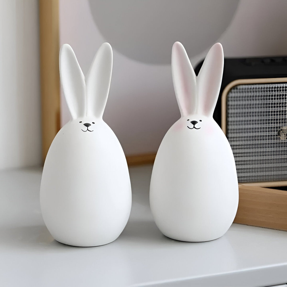 Elegantly Simple Ceramic Rabbit Figurine for Home Decor