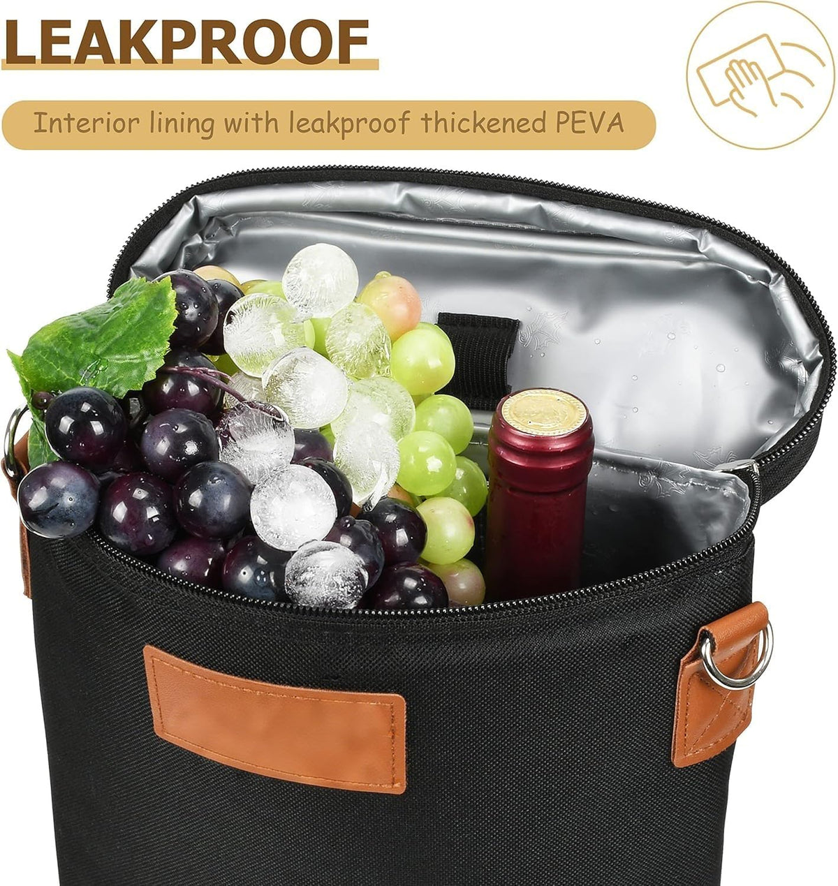 Elegant Wine Duo Carrier | Insulated Travel Bag for Two Bottles